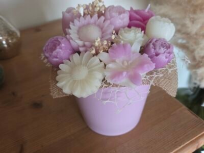 Bouquet de fleurs en cire