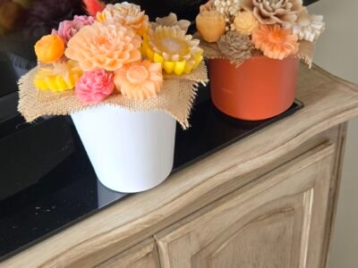 Bouquet de fleurs en cire