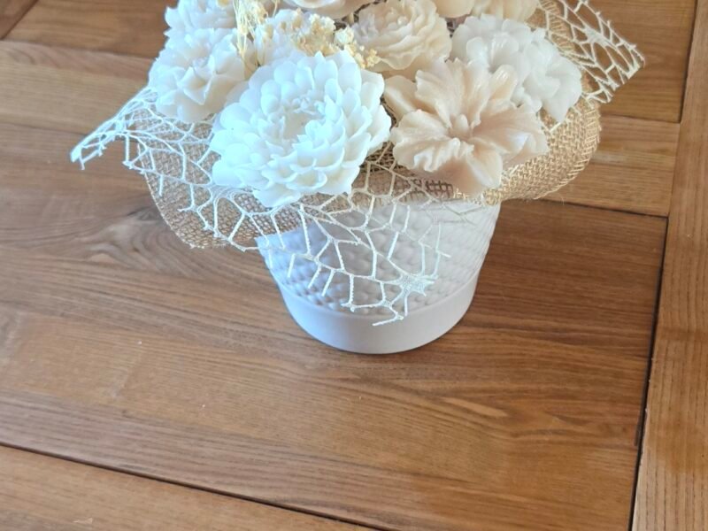 Bouquet de fleurs en cire