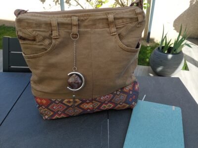Sac bandoulière jean & kilim