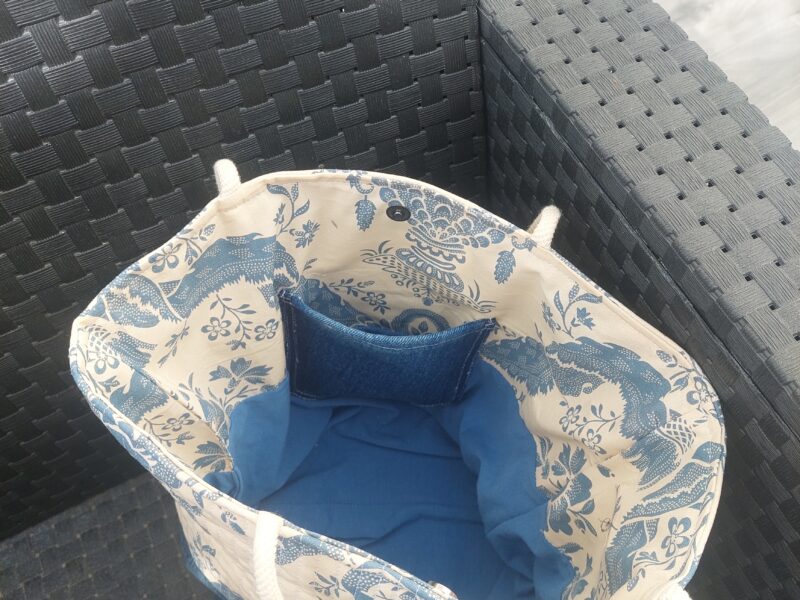 Cabas toile de Jouy & jean