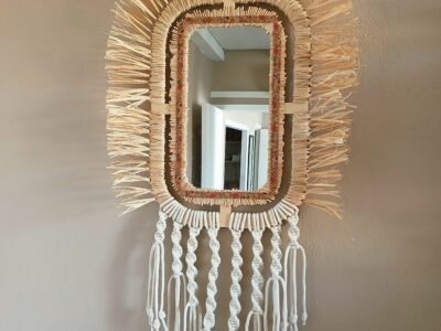 Tenture murale en macramé