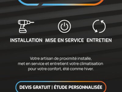 Installation/mise en service/ entretien de climatisation réversible
