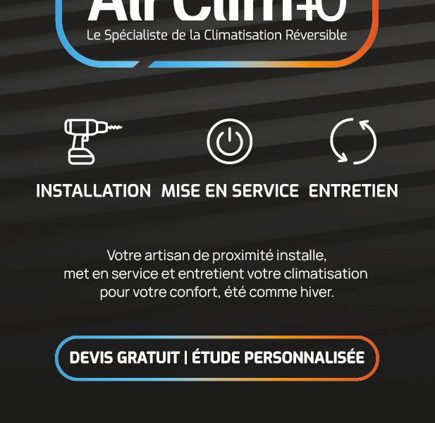 Installation/mise en service/ entretien de climatisation réversible