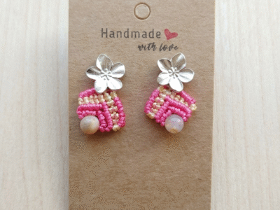 Les boucles d’oreilles Fleur de Cerisier