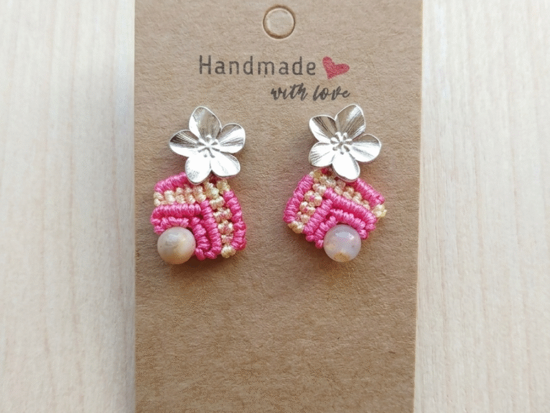 Les boucles d’oreilles Fleur de Cerisier