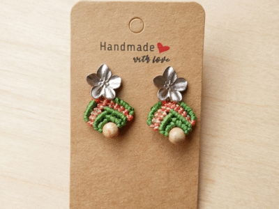 Les boucles d’oreilles Fleur de Cerisier