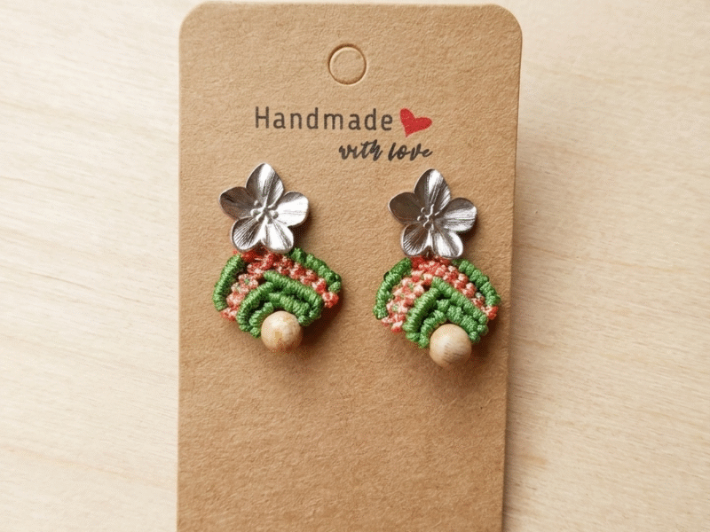 Les boucles d’oreilles Fleur de Cerisier