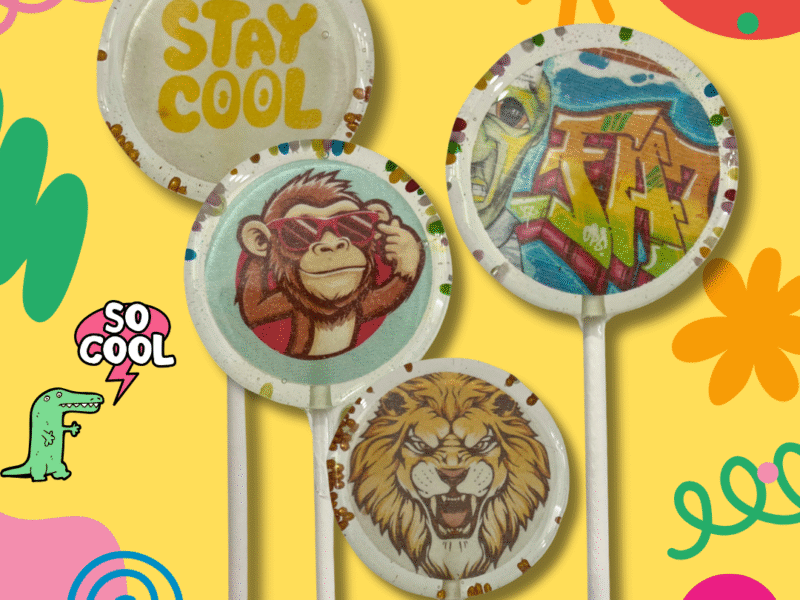 Sucettes personnalisées sans sucre