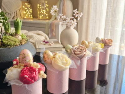 Bougie et Bouquet parfumé