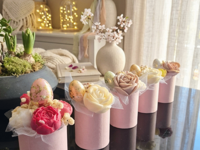 Bougie et Bouquet parfumé