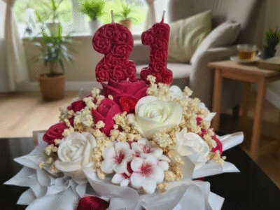 Bougie et Bouquet parfumé