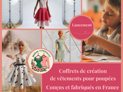 Coffret pour créer des vêtements de poupée avec ou sans couture