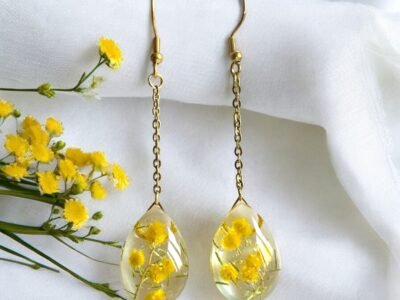 Bijoux artisanaux fleurs naturelles