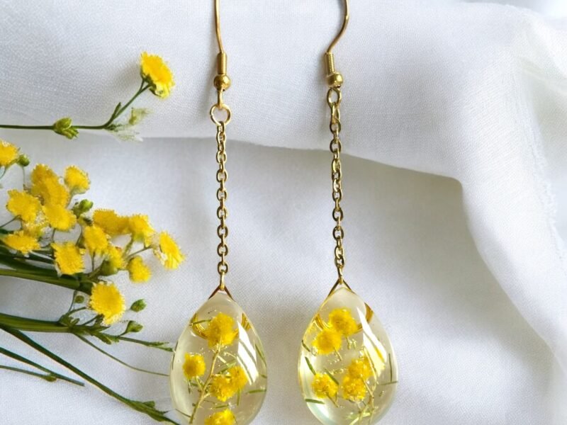 Bijoux artisanaux fleurs naturelles