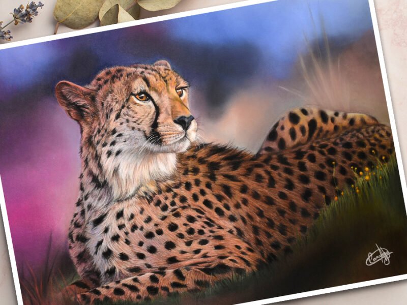 Pastel animalier hyperréaliste
