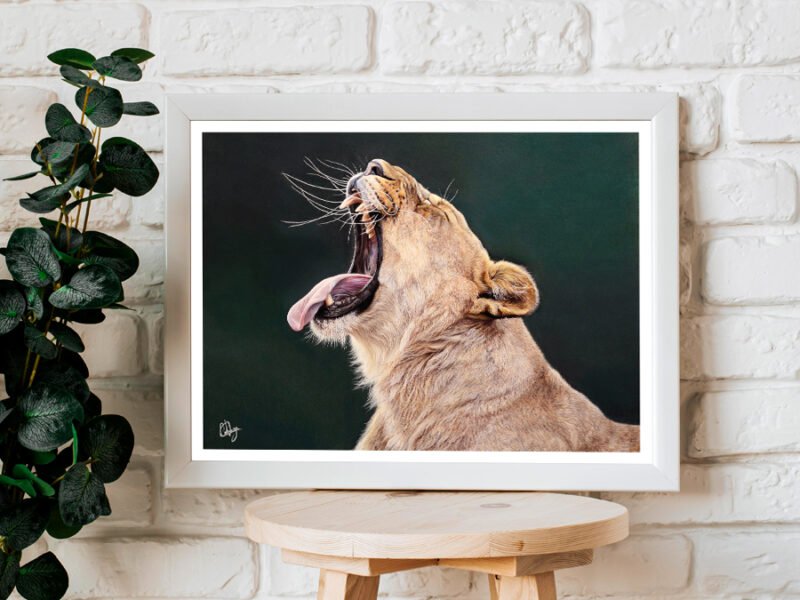 Pastel animalier hyperréaliste