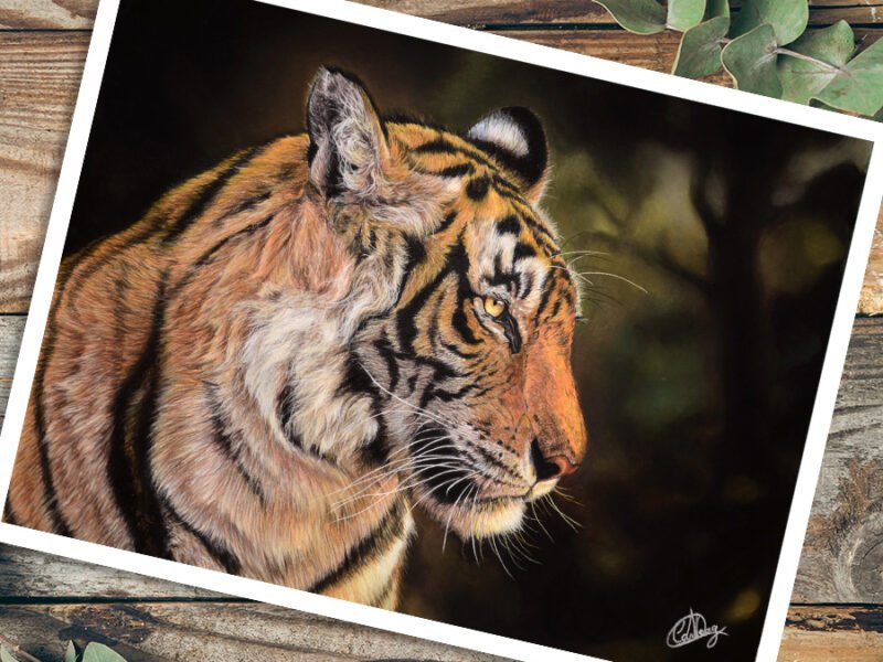 Pastel animalier hyperréaliste
