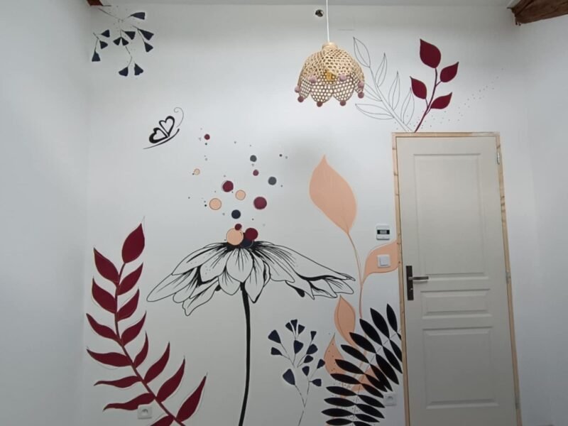 fresque mural intérieur et extérieur, vitrine