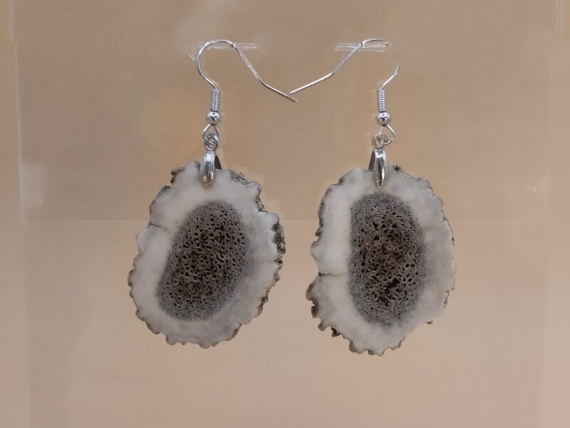 Boucles d'oreilles et pendentifs en bois de cerf