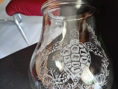 Gravure sur verre et bois