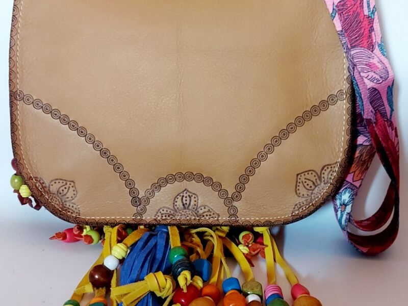 Sac besace en cuir à bandoulière Ganesh