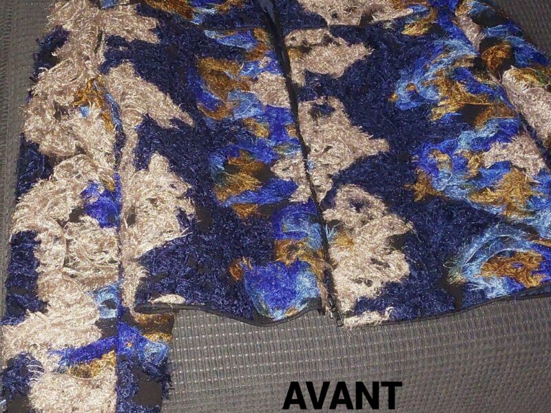 Sac cabas bleu chine upcyclé