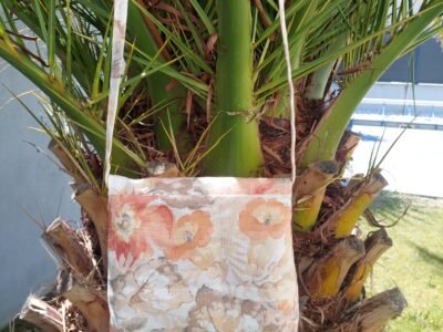 Sac bandoulière fleuri tissu d'ameublement