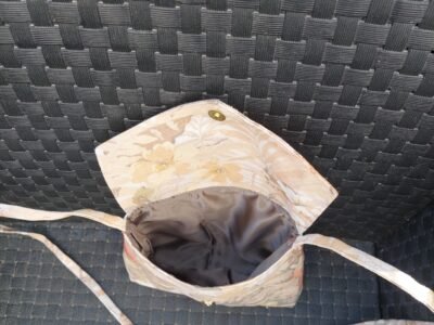 Sac bandoulière fleuri tissu d'ameublement