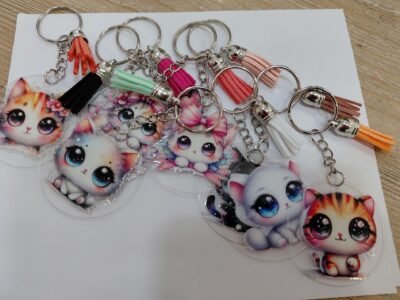 Porte clé motif chat