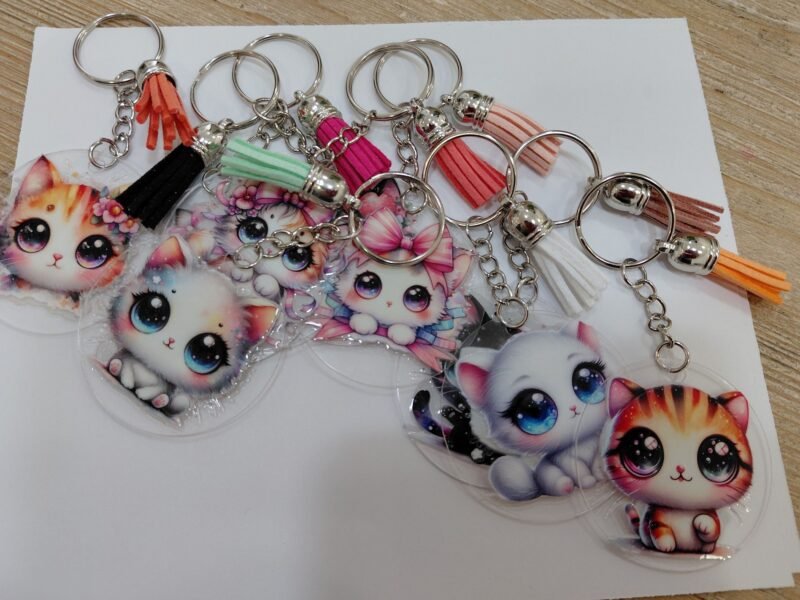 Porte clé motif chat