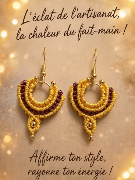 Boucles d’oreilles macramé personnalisable