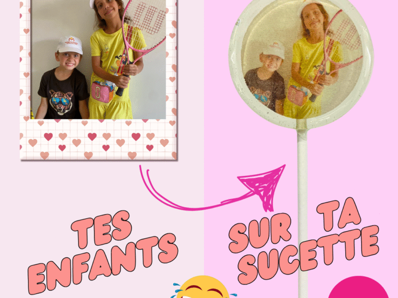 Sucettes personnalisées sans sucre