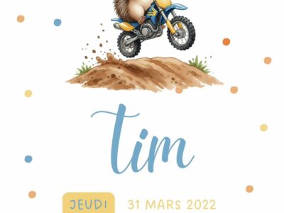 Affiche personnalisée ourson
