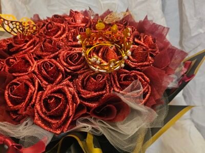 Bouquet rose pailletée