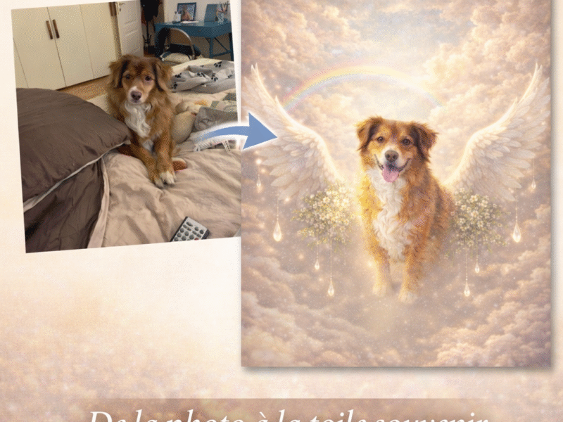 Toiles souvenirs personnalisées – Portraits d’animaux à partir de vos photos