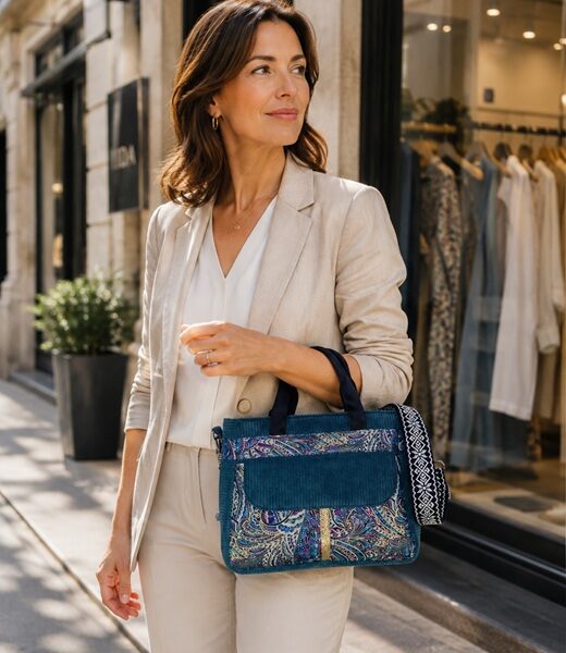 Sac besace, zippé "Jade"