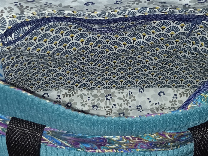 Sac besace, zippé "Jade"
