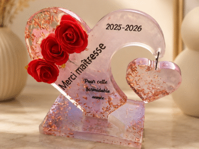 Cœur “Merci maîtresse” personnalisé