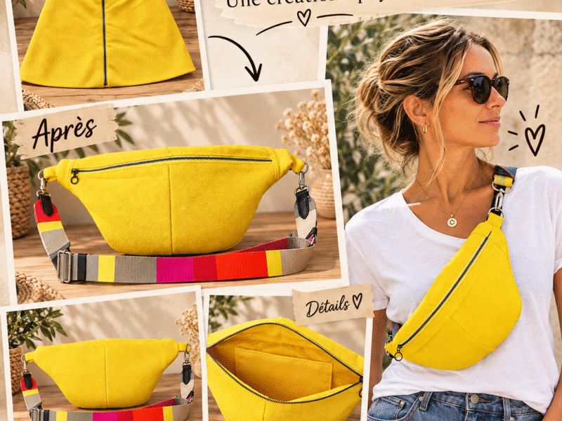 Sac banane XXL jaune