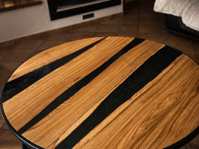 Meuble et objet déco sur mesure en bois massif et résine epoxy