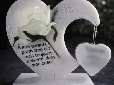 🤍Cœur Éternel – Hommage Personnalisé🤍