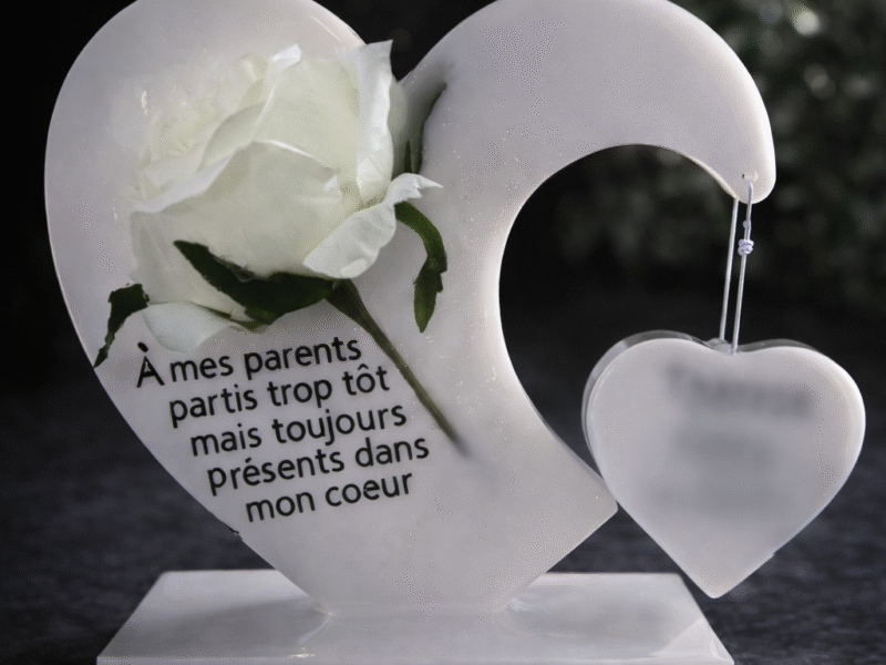 🤍Cœur Éternel – Hommage Personnalisé🤍