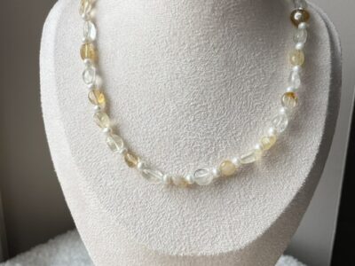 Collier/Bracelet AURA de CITRINE - Bijou 3 en 1