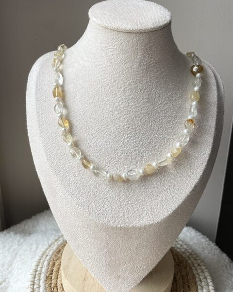 Collier/Bracelet AURA de CITRINE - Bijou 3 en 1