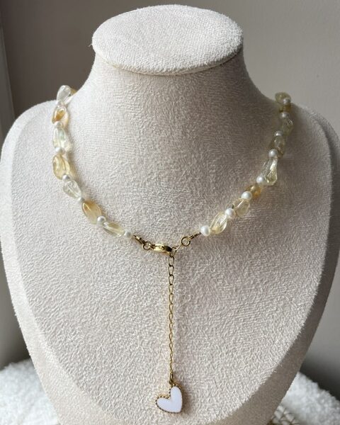 Collier/Bracelet AURA de CITRINE - Bijou 3 en 1