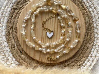 Collier/Bracelet AURA de CITRINE - Bijou 3 en 1