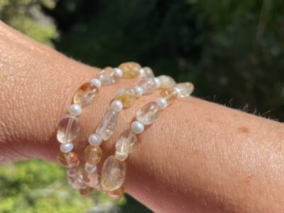 Collier/Bracelet AURA de CITRINE - Bijou 3 en 1