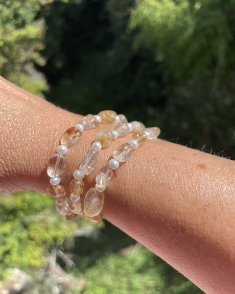 Collier/Bracelet AURA de CITRINE - Bijou 3 en 1