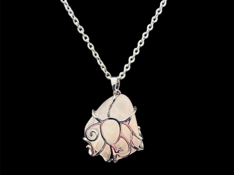 Collier en quartz rose